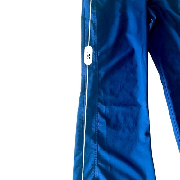 Purple Label medical pants rich blue elastic waist split ends pockets Women M - Picture 8 of 14